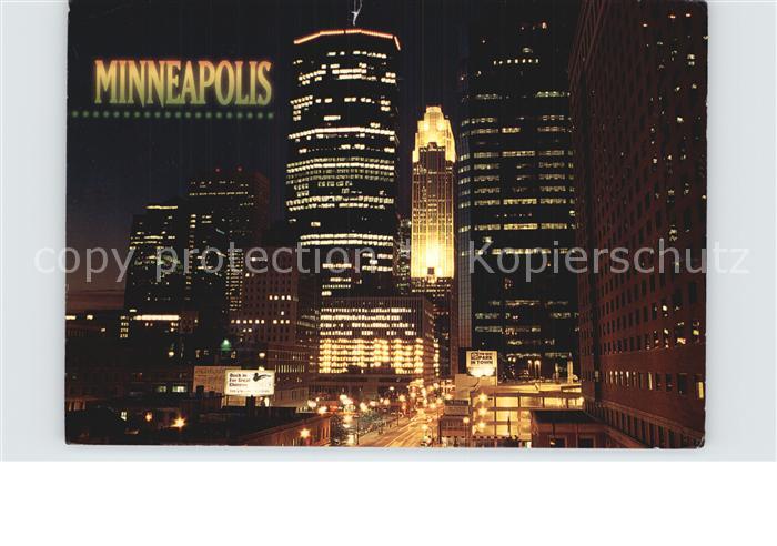Minneapolis Minnesota Skyline bei Nacht