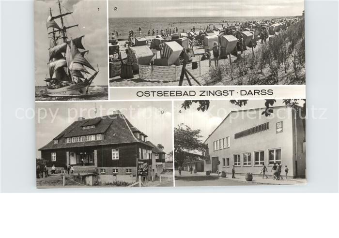 Zingst Ostseebad Darss Strand Segelschulschiff Wilhelm Pieck Kurhaus Erholungshe