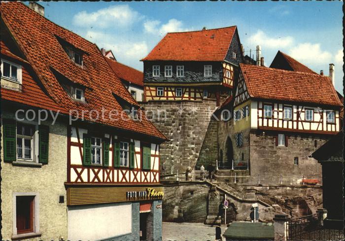 Kronach Oberfranken Aufgang zur oberen Stadt