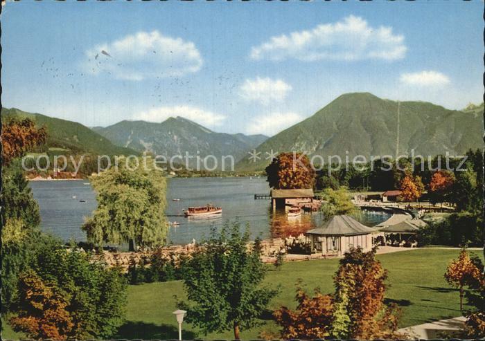 Bad Wiessee Kurpromenade Tegernsee mit Wallberg