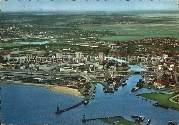 Bremerhaven Geestemuendung Fliegeraufnahme