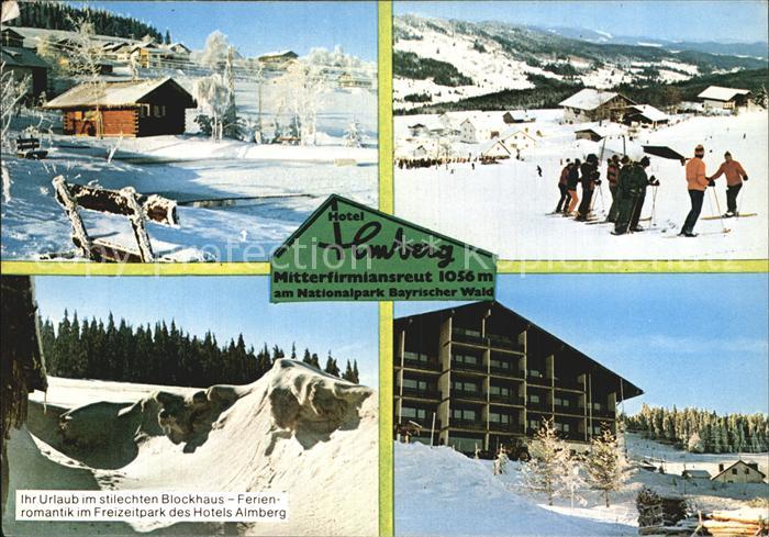 Mitterfirmiansreut Hotel Almberg Blockhaus Skipiste Aussenansicht