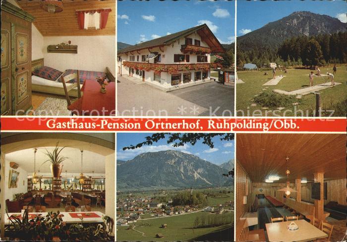 Ruhpolding Bayern Gasthaus Pension Ortnerhof Kegelbahn Minigolf