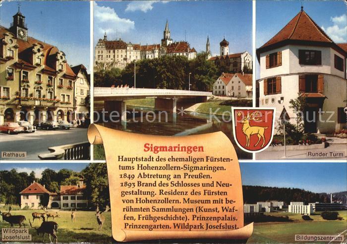 Sigmaringen Runder Turm Rathaus Wildpark Josefslust