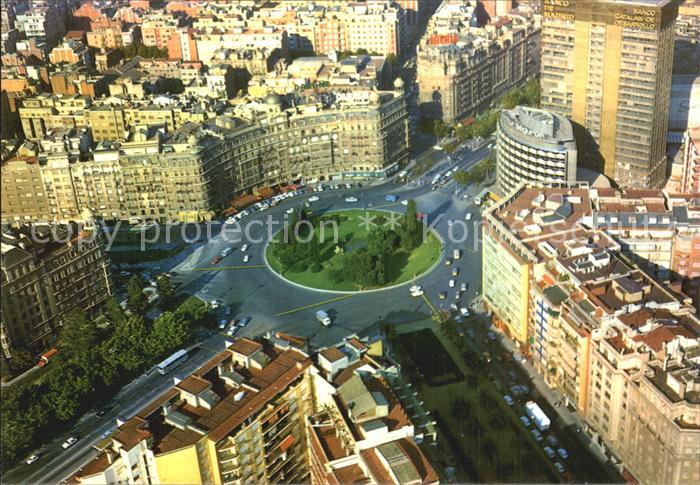Barcelona Cataluna Plaza Calvo Sotelo Fliegeraufnahme