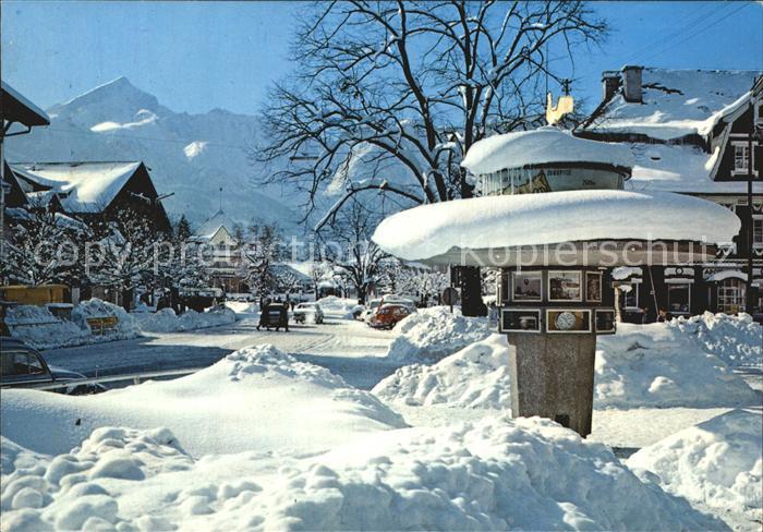 GARMISCH-PARTENKIRCHEN Bayern Marienplatz Alpspitze Winter