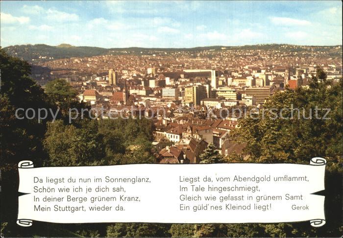 STUTTGART  CITY Panorama Da liegst du nun im Sonnenglanz