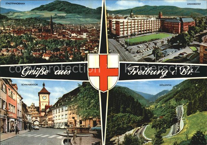 Freiburg Breisgau Schwabentor Stadtpanorama Hoellental Universitaet