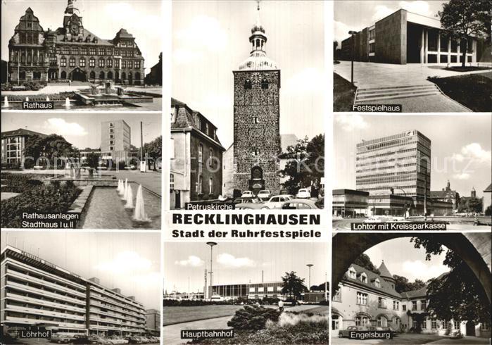 Recklinghausen Westfalen Petruskirche Rathaus Loehrhof Stadthaus I und II Festsp