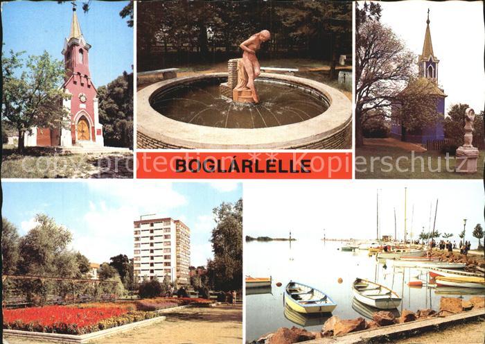 Boglarlelle Balatonlelle Kirchen Hafen Springbrunnen