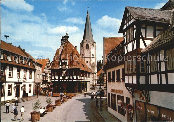Michelstadt Marktplatz historisches Rathaus