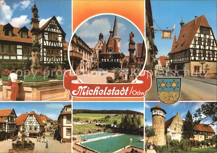 Michelstadt Marktplatz Kirche Schloss