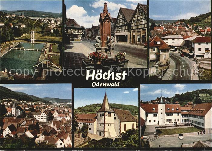 Hoechst Odenwald Stadtansichten Kirche Schloss