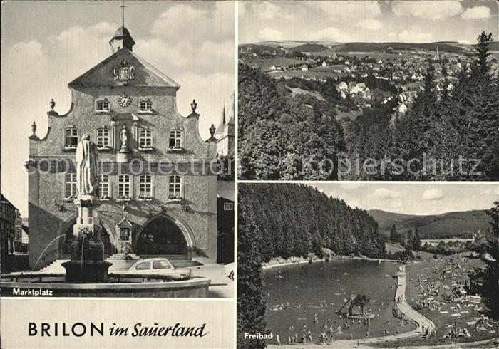 Brilon Hochsauerlandkreis NRW Marktplatz Freibad