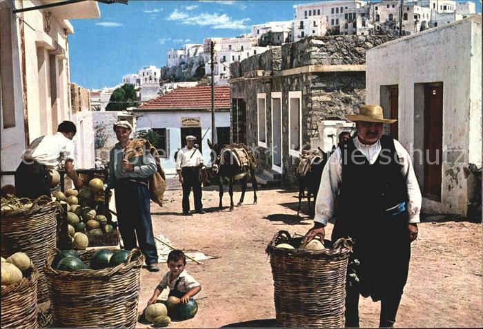 Griechenland Greece Esel Markt