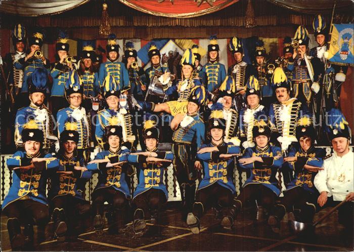 Koeln Rhein Treuer Husar Blau-Gelb Tanz-Musik-Reitercorps