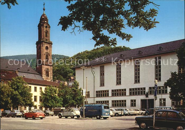 Heidelberg Neckar Universitaetsplatz Jesuitenkirche