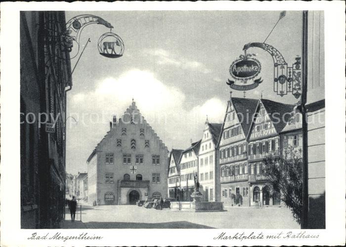 Bad Mergentheim Marktplatz Rathaus