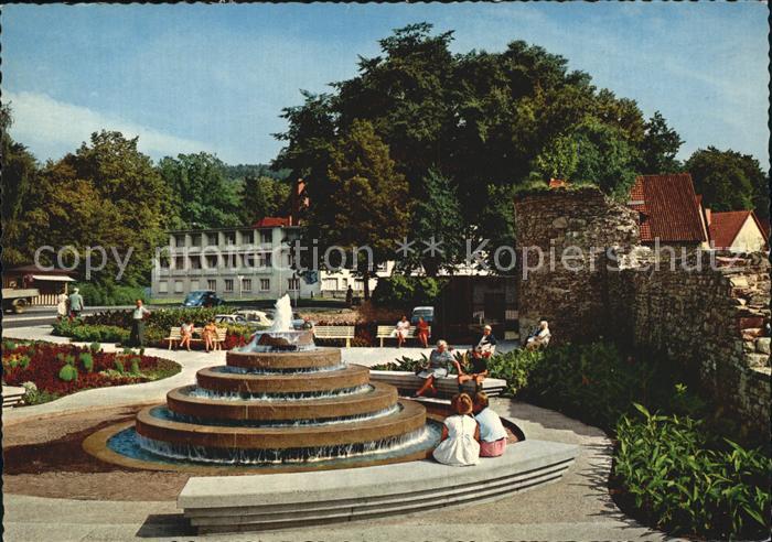 Bad Orb Brunnen mit Stadtmauer