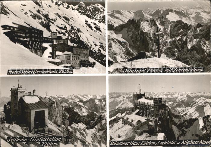 Grainau Zugspitzbahn Schneefernerhaus Muenchner-Haus Seilbahn Gipfelstation