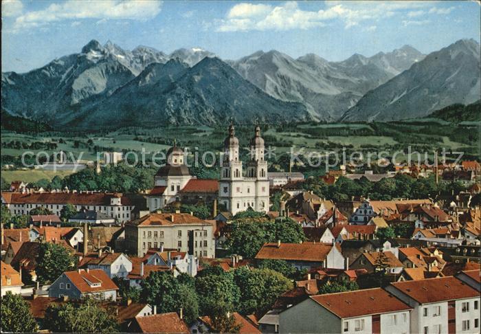 Kempten Allgaeu mit Alpenkette