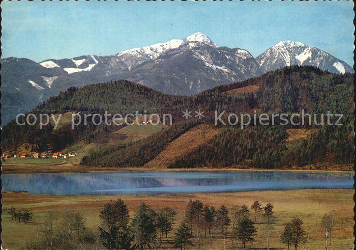 Klagenfurt Woerthersee Goesseldorfer See mit Hochobir