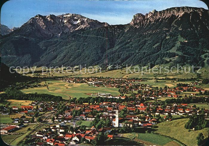 Pfronten Ostallgaeu Bayern Fliegeraufnahme mit Rossberg Aggenstein Breitenberg