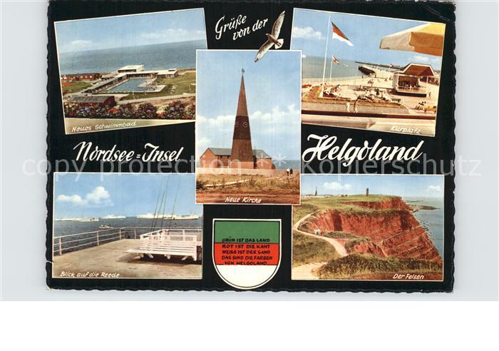 HELGOLAND Insel Schleswig-Holstein Felsen Kirche