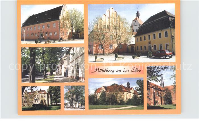 Muehlberg Elbe Neustaedter Markt mit Rathaus