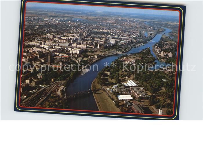 MAGDEBURG  CITY Fliegeraufnahme Elbpartie