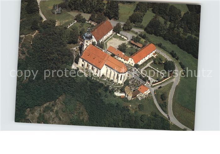 Bogen Niederbayern Fliegeraufnahme Wallfahrtskirche Bogenberg