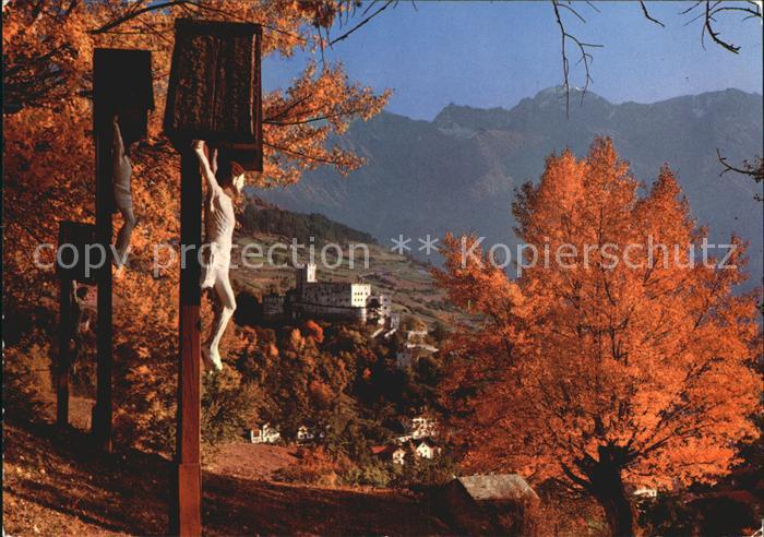 Schluderns Suedtirol Kreuzigung Panorama