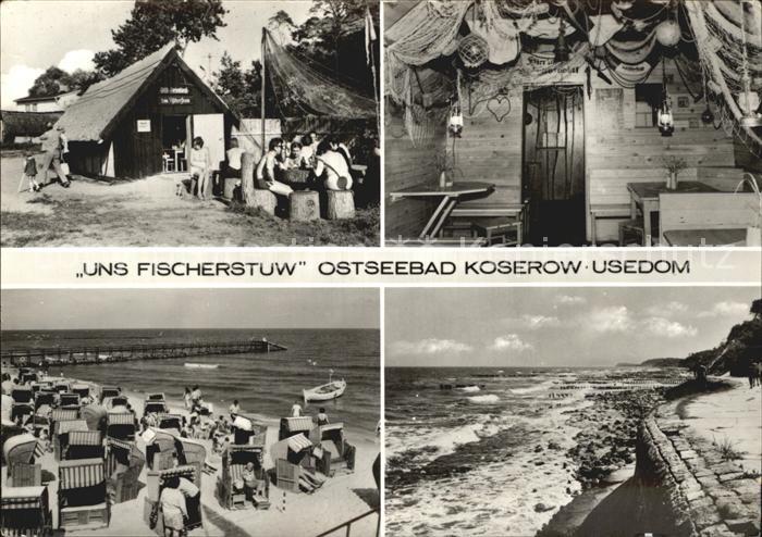 Koserow Ostseebad Usedom Uns Fischerstuw Strand Streckelbergmauer
