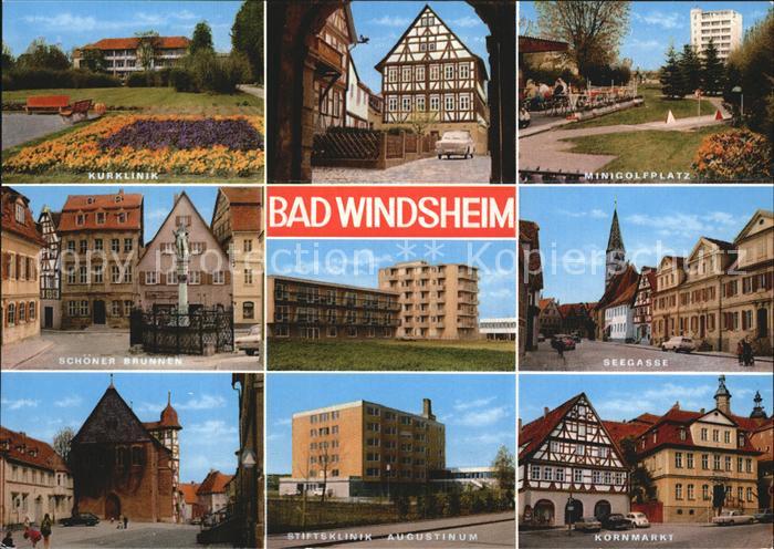 Bad Windsheim Kurklinik Minigolfplatz Brunnen Seegasse Kornmarkt