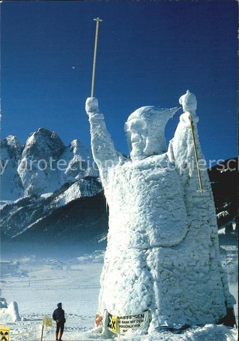Gosau Oberoesterreich Groesster Schneemann der Welt