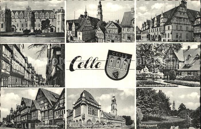 Celle Niedersachsen Rathaus Schloss Strassenpartien