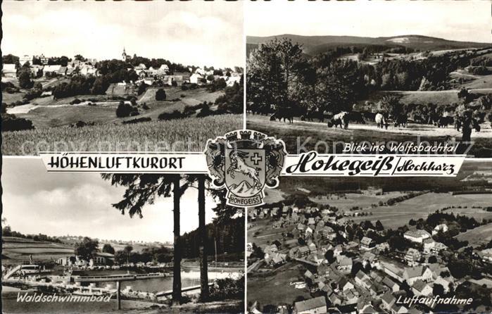 Hohegeiss Harz Wolfsbachtal Fliegeraufnahme Waldschwimmbad