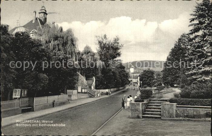 Philippsthal Werra Rathaus mit Rathausstrasse