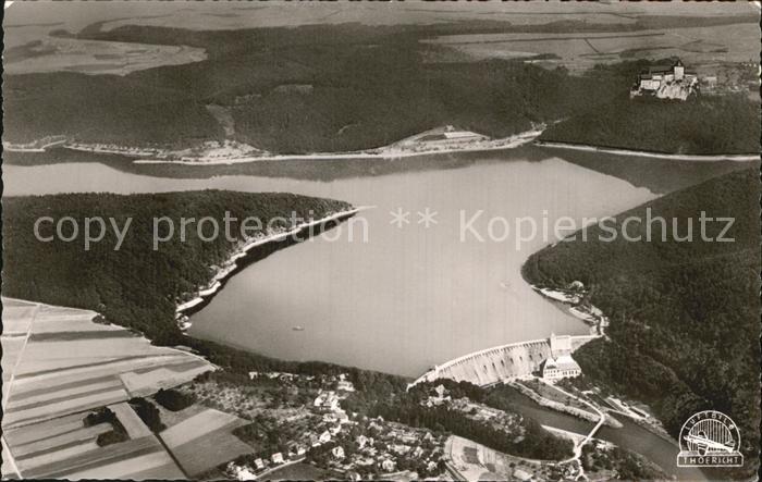 Edersee Fliegeraufnahme mit Tasperre