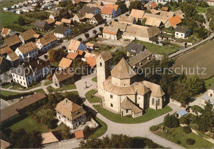 Ottmarsheim Haut-Rhin Fliegeraufnahme Eglise Octogonale