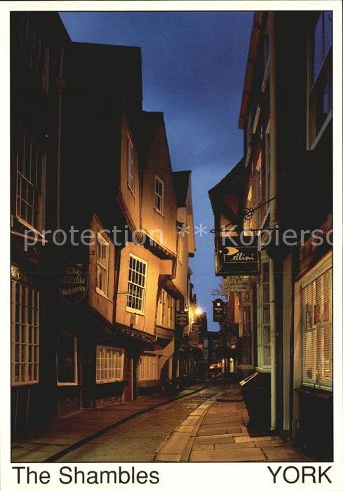 York UK The Shambles at night