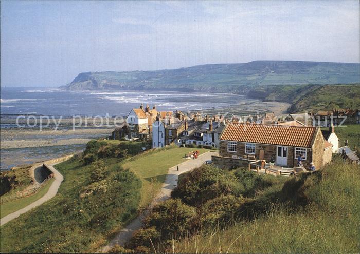 Robin Hoods Bay Haeuser am Meer