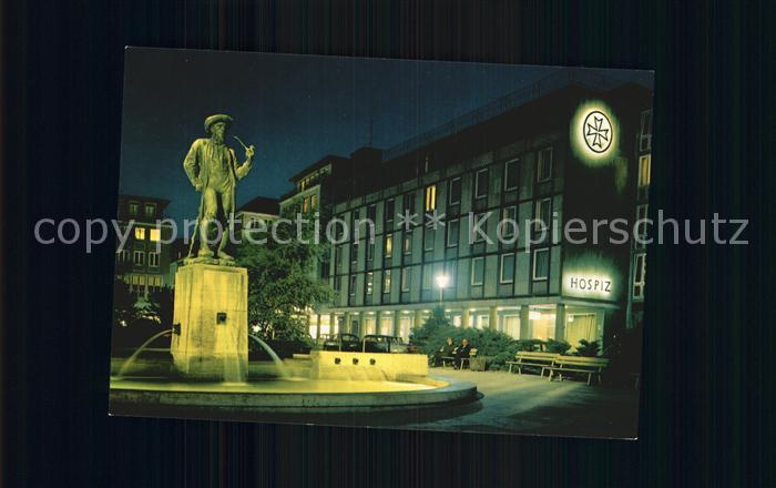 BIELEFELD  CITY Leineweberbrunnen bei Nacht