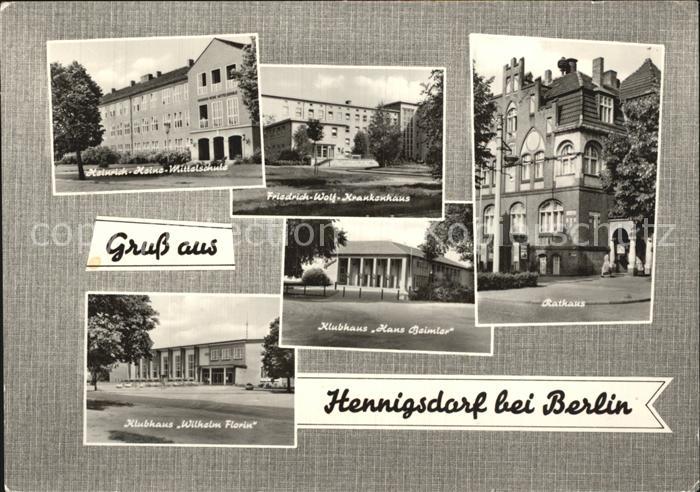 Hennigsdorf Rathaus Klubhaeuser Hans Beimler und Wilhelm Florin