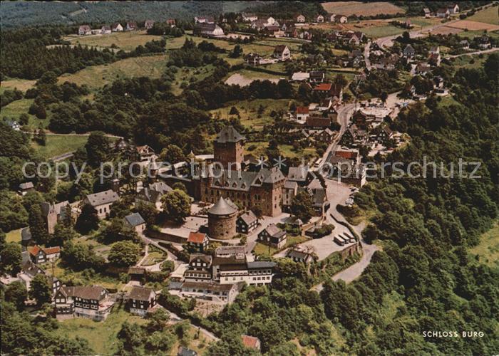 Schloss Burg Wupper Fliegeraufnahme