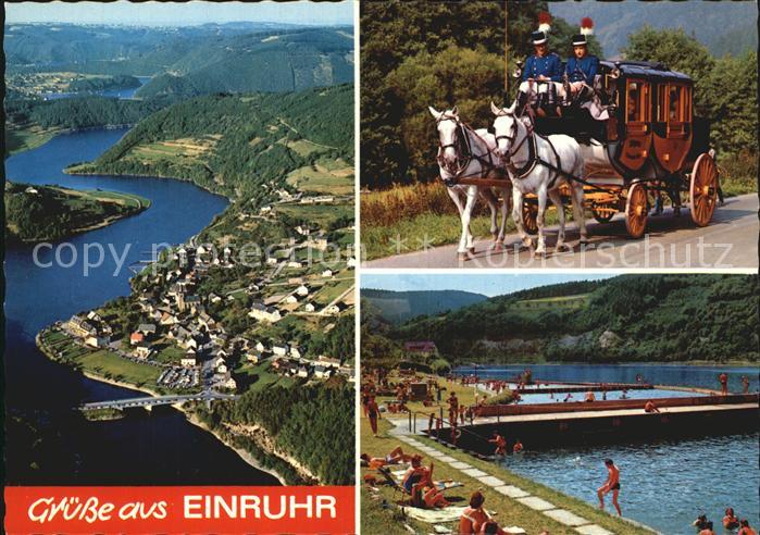 Einruhr Fliegeraufnahme Pferdekutsche Freibad