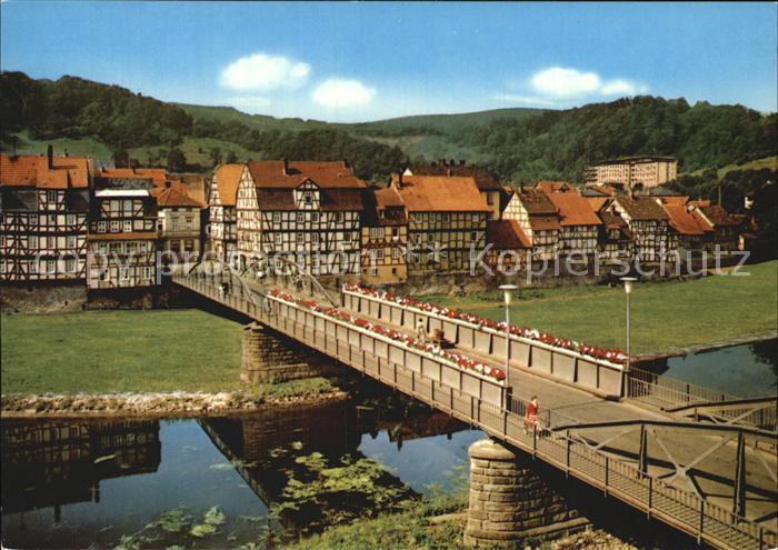 Rotenburg Fulda Fachwerkhaeuser an der Fulda