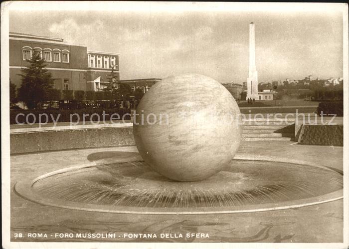 Roma Rom Foro Mussonlini Fontana della Sfera