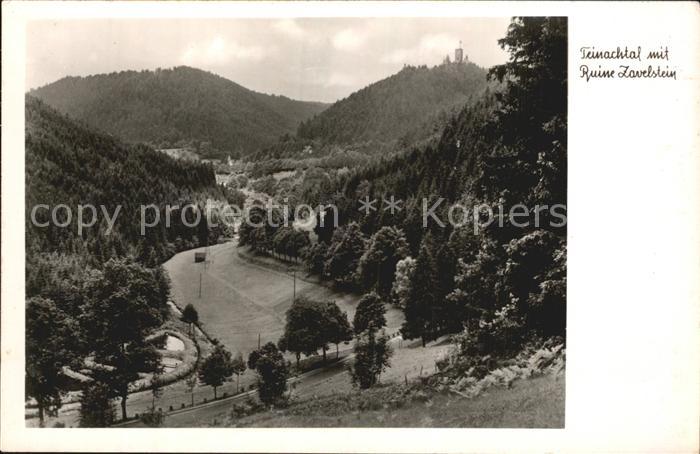 Bad Teinach-Zavelstein Teinachtal mit Ruine Zavelstein