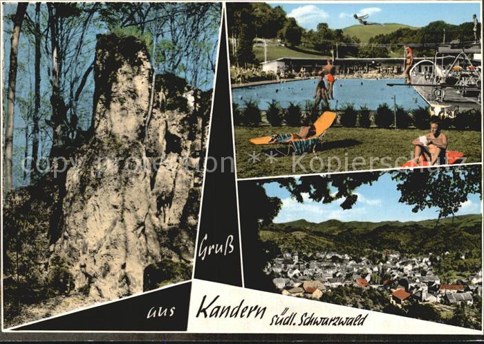 Kandern Felsen Freibad Schwimmbad Panorama Schwarzwald